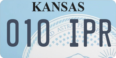 KS license plate 010IPR