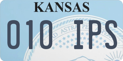 KS license plate 010IPS