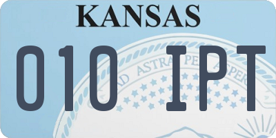 KS license plate 010IPT