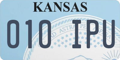 KS license plate 010IPU