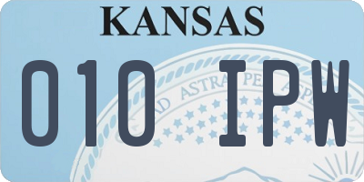 KS license plate 010IPW