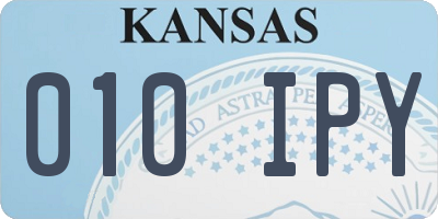 KS license plate 010IPY
