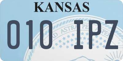 KS license plate 010IPZ