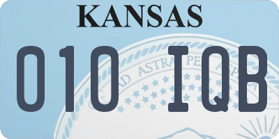 KS license plate 010IQB