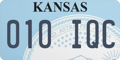 KS license plate 010IQC