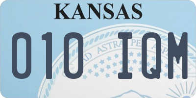 KS license plate 010IQM