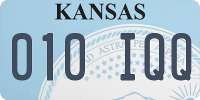 KS license plate 010IQQ