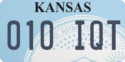 KS license plate 010IQT