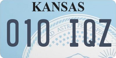 KS license plate 010IQZ