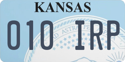 KS license plate 010IRP
