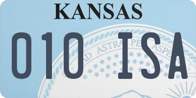 KS license plate 010ISA