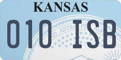 KS license plate 010ISB
