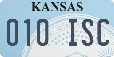 KS license plate 010ISC