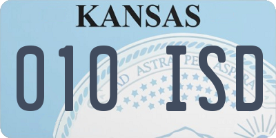 KS license plate 010ISD
