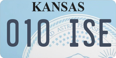 KS license plate 010ISE