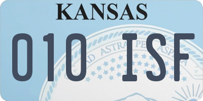 KS license plate 010ISF