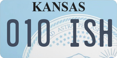 KS license plate 010ISH