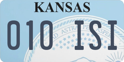 KS license plate 010ISI