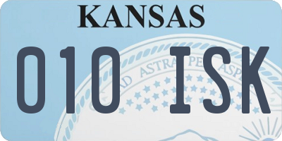 KS license plate 010ISK