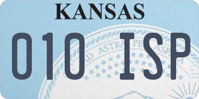 KS license plate 010ISP