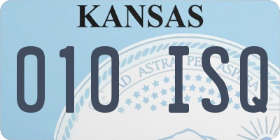 KS license plate 010ISQ