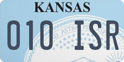 KS license plate 010ISR