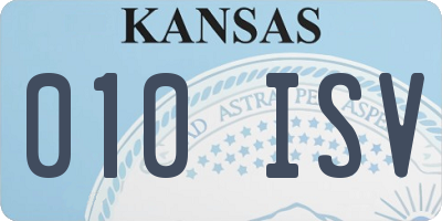 KS license plate 010ISV