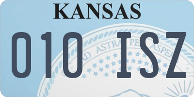 KS license plate 010ISZ