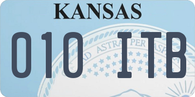 KS license plate 010ITB