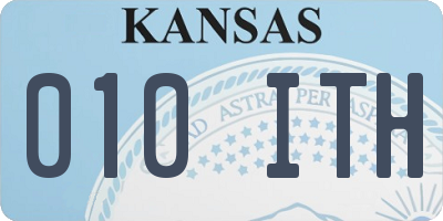 KS license plate 010ITH