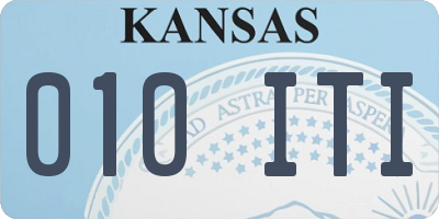 KS license plate 010ITI