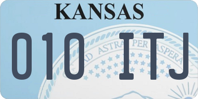 KS license plate 010ITJ