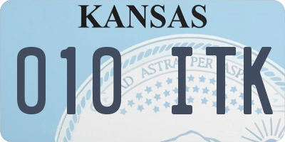 KS license plate 010ITK
