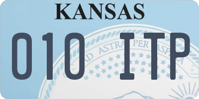 KS license plate 010ITP