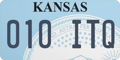 KS license plate 010ITQ