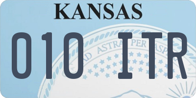 KS license plate 010ITR