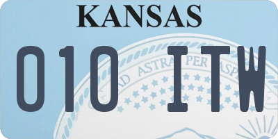 KS license plate 010ITW