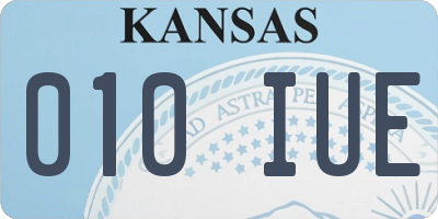 KS license plate 010IUE