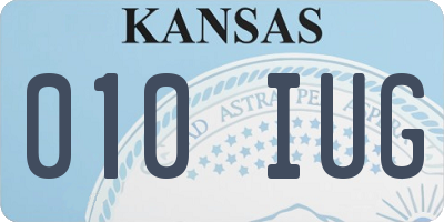 KS license plate 010IUG