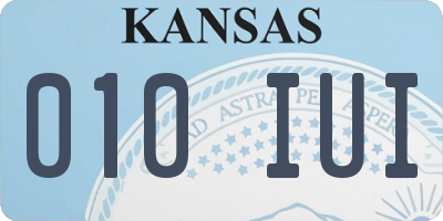 KS license plate 010IUI