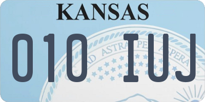 KS license plate 010IUJ