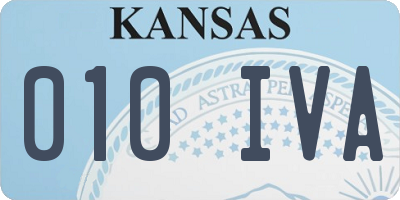 KS license plate 010IVA