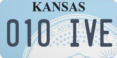 KS license plate 010IVE