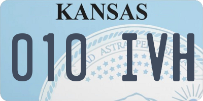 KS license plate 010IVH