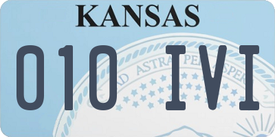 KS license plate 010IVI