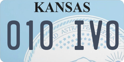 KS license plate 010IVO