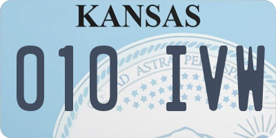 KS license plate 010IVW