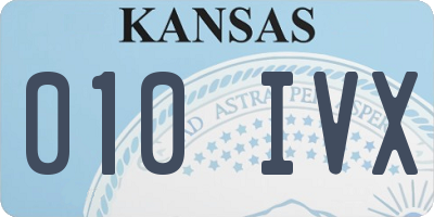KS license plate 010IVX