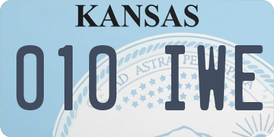 KS license plate 010IWE