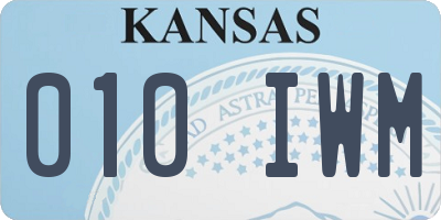 KS license plate 010IWM
